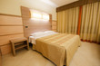 Illustration: Double bed in the modern room Double bed in the modern room