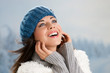 Happy smiling winter lady