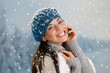 Happy winter with snow