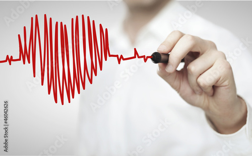 Photo: drawing chart heartbeat drawing chart heartbeat