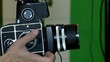 Photography film camera in the studio