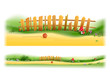 Wooden fence illustration