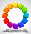 Colored cubes 3D
