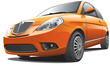 orange compact car