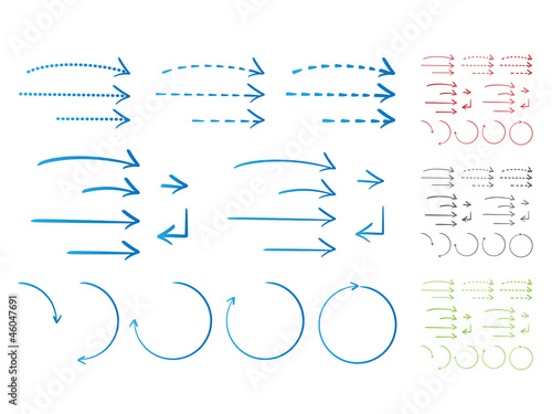 Vector: Hand-drawn Arrows in ink style Hand-drawn Arrows in ink style