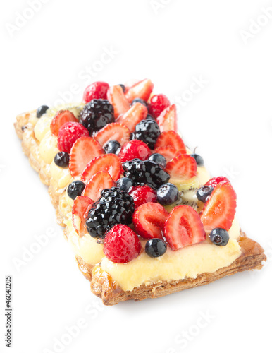 Photo: Berry pie and custard Berry pie and custard