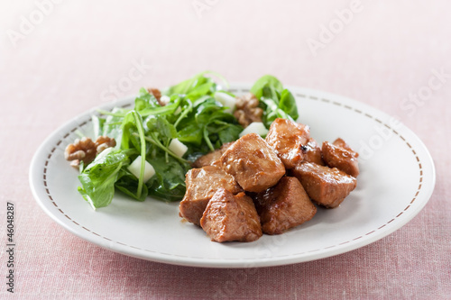 Photo: Marinated chicken breast with salad Marinated chicken breast with salad