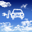 voiture dans les nuages