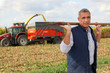 Farmer with pitchfork