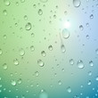 Water Drops On Glass. Vector I...