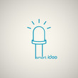 LED icon. Idea concept. Vector.