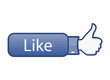 Thumb up, social media like button | icon. Vector illustration.
