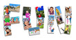 Montage of Young Active Children Having Fun Playing