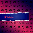 Vektor: Purple background with pattern of Halloween characters Purple background with pattern of Halloween characters