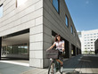 Photo: woman riding bicycle and going to work woman riding bicycle and going to work