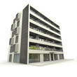 Modern apartment building