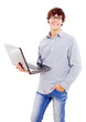 College student with notebook