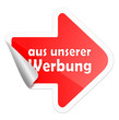 Pfeil Aufkleber - aus unserer Werbung