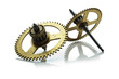 clockwork gears isolated on white