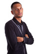Portrait of a young african american man with folded arms