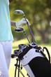 Man choosing golf club