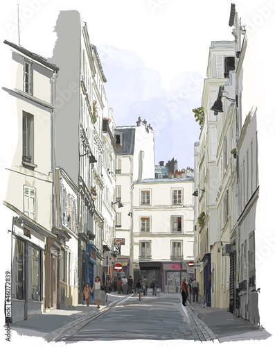  street near Montmartre in Paris