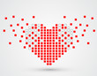 Pixel heart. Vector