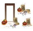 Vector: Gifts for happy Halloween. Set for Russia. Gifts for happy Halloween. Set for Russia.