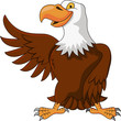 Eagle cartoon waving