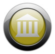 Yellow Metallic Orb Button "Museum"