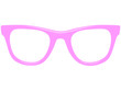 Rosa Vektor Nerdbrille von vorne