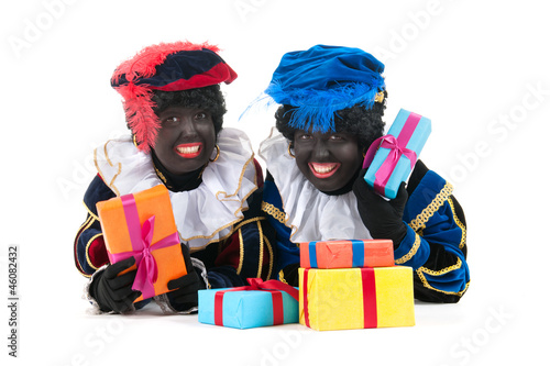 Photo: Dutch black petes with presents Dutch black petes with presents