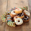 Donuts auf Holz