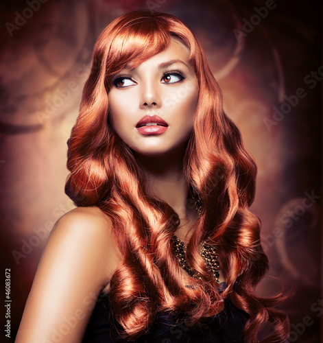 Photo: Beautiful Girl With Healthy Long Red Hair Beautiful Girl With Healthy Long Red Hair