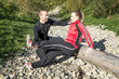 Foto: Manual Resistance Übung im Freinen - Paarübung mit Trainer Manual Resistance Übung im Freinen - Paarübung mit Trainer