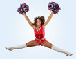 cheerleader girl jumping