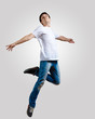 Photo: Young man dancing and jumping Young man dancing and jumping