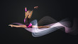 Photo: Young woman in gymnast suit posing Young woman in gymnast suit posing