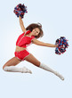 cheerleader girl jumping