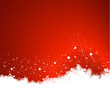 weihnachtlicher roter Hintergrund mit Schneeflocken