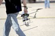 man carrying uav drone