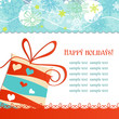 Christmas gift box festive background vector