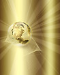 Photo: Golden Globe (Global and Communication concept) Golden Globe (Global and Communication concept)