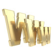 World wide web www letter symbol isolated