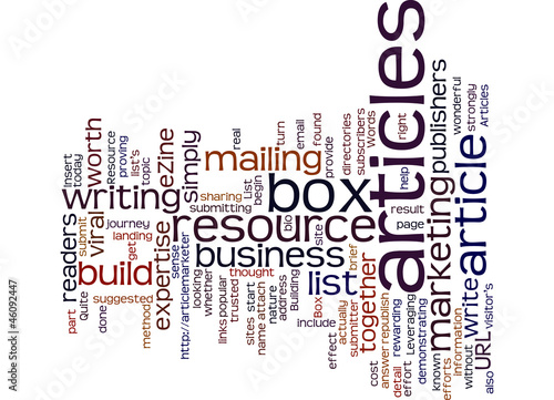 Vector: Building Your List with Articles Concept Building Your List with Articles Concept