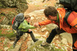 A friend lends a helping hand.