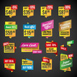 Set of stickers and badges