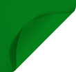grüne umgebogene Ecke