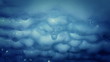 thawing blue icicles with water droplets