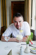 Man enjoying his cocktail